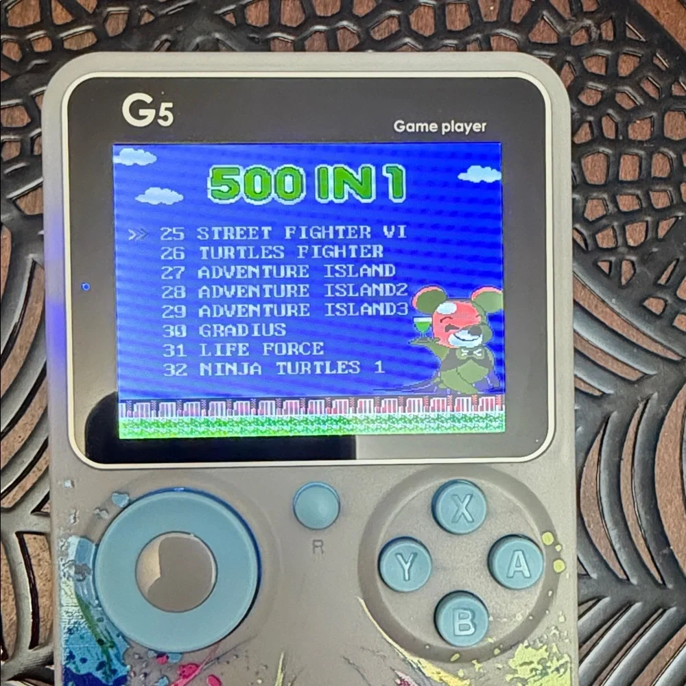 Handheld Game Console - Blue and Yellow